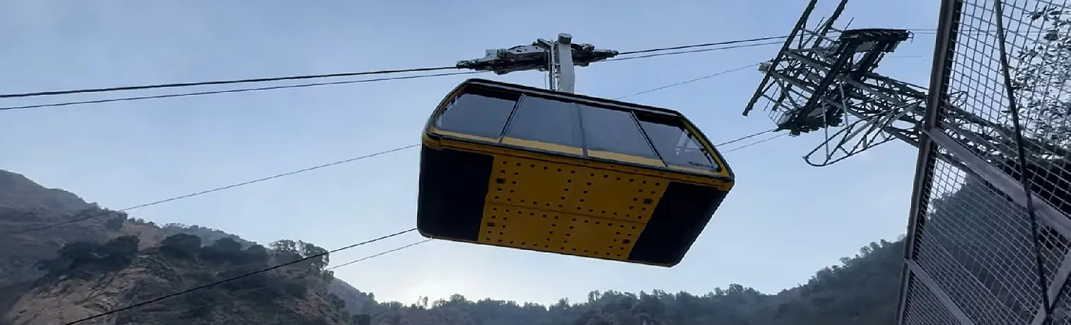 Ropeway gondola from Bhawan to Bhairo Mandir at Mata Vaishno Devi